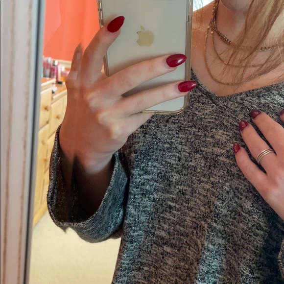 Liz Claiborne Long-sleeve grey top - Picture 8 of 11